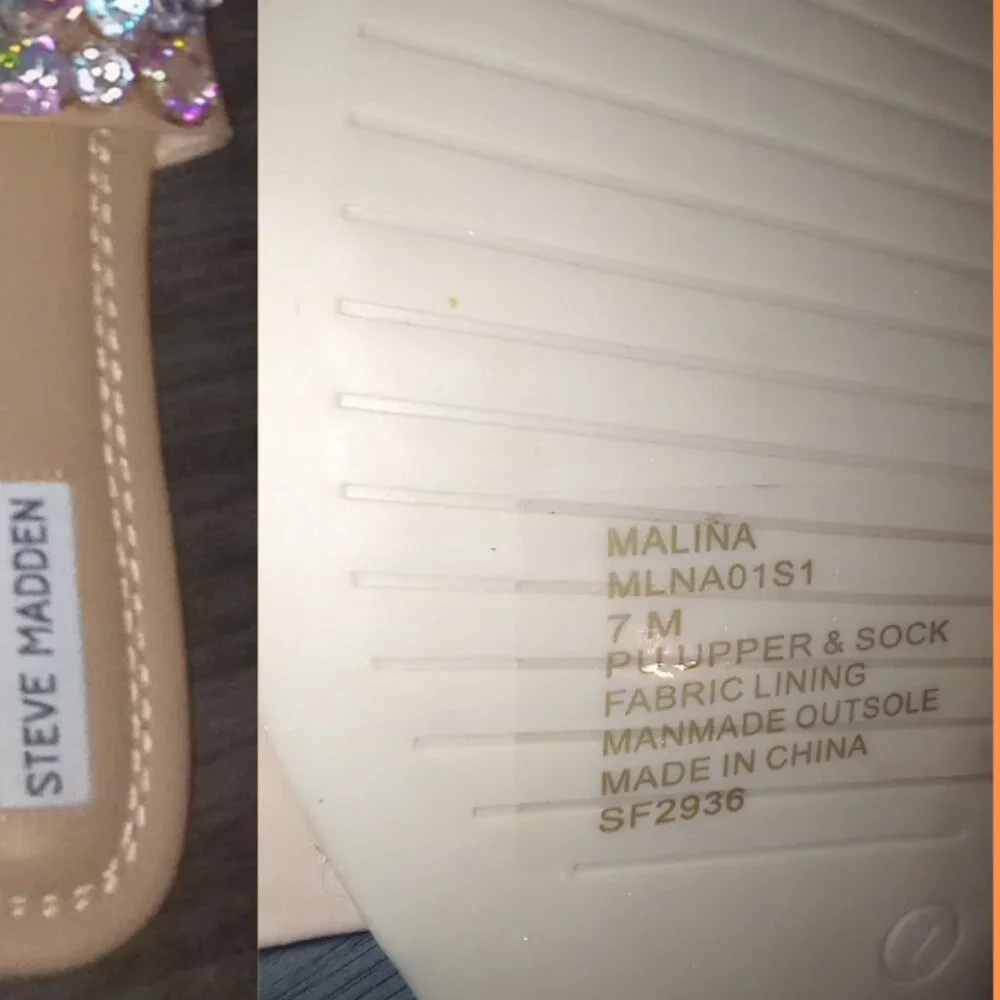 STEVE MADDEN Malina Gemstone Slide Sandal - NEW NWOT Women's Size 7 - Picture 4 of 4